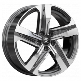 КиК КР004 (19_Sorento) 7.5x19 PCD5x114.3 ET49 DIA 67.1  Diamond Black Gris